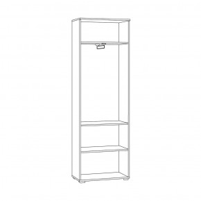 ОКТАВА Прихожая (модульная) графит в Тарко-Сале - tarko-sale.mebel24.online | фото 3