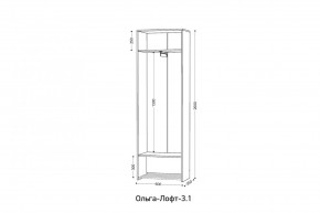 ОЛЬГА-ЛОФТ 3.1 Шкаф 2-х створчатый с зеркалом в Тарко-Сале - tarko-sale.mebel24.online | фото 2