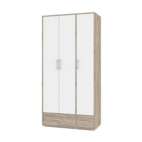 ОЛИВИЯ О32 Шкаф 3-х дверный (дуб серый/белый) в Тарко-Сале - tarko-sale.mebel24.online | фото