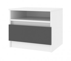 Парус Тумба прикроватная (Белый/Графит) в Тарко-Сале - tarko-sale.mebel24.online | фото