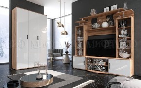 Пенал Виста (Белый глянец/Дуб крафт) в Тарко-Сале - tarko-sale.mebel24.online | фото 3