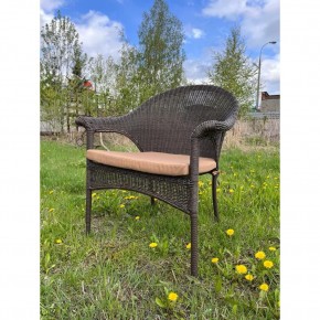 Плетеное кресло LV-140B-Brown с подушкой в комплекте в Тарко-Сале - tarko-sale.mebel24.online | фото