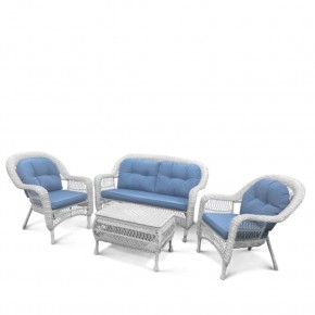 Плетеный комплект для отдыха из искусственного ротанга  LV-520 White/Blue в Тарко-Сале - tarko-sale.mebel24.online | фото 2