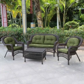 Плетеный комплект для отдыха LV-520BG Brown/Green в Тарко-Сале - tarko-sale.mebel24.online | фото 2