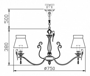 Подвесная люстра Maytoni Bird ARM013-08-W в Тарко-Сале - tarko-sale.mebel24.online | фото 5