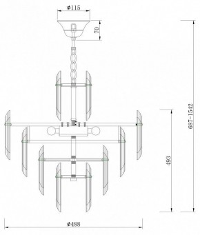 Подвесная люстра Maytoni Flare DIA200PL-06G в Тарко-Сале - tarko-sale.mebel24.online | фото 7