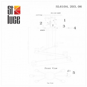 Подвесная люстра ST-Luce Montecelio SL6104.203.06 в Тарко-Сале - tarko-sale.mebel24.online | фото 4