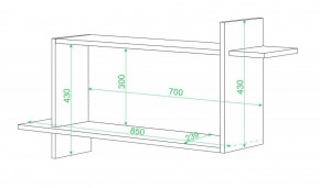 Полка книжная Домино ПК-16 в Тарко-Сале - tarko-sale.mebel24.online | фото 2