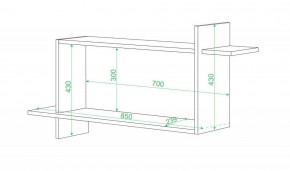 Полка книжная Домино ПК-16 в Тарко-Сале - tarko-sale.mebel24.online | фото 2
