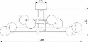 Потолочная люстра Eurosvet Nuvola 70129/8 латунь в Тарко-Сале - tarko-sale.mebel24.online | фото 3