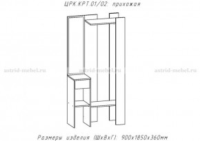 КРИТ-1 Прихожая (Делано светлый) в Тарко-Сале - tarko-sale.mebel24.online | фото 2