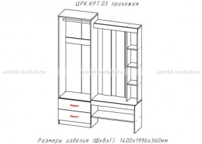 КРИТ-3 Прихожая (Анкор темный/Анкор белый) в Тарко-Сале - tarko-sale.mebel24.online | фото 2