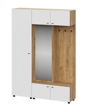 МИЛАН Прихожая (Дуб Золотой/Белый Матовый) модульная в Тарко-Сале - tarko-sale.mebel24.online | фото 6