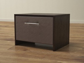 PROxSON Тумба Varna (ЛДСП Венге+экокожа Дуб венге с коричневым) 51x40 в Тарко-Сале - tarko-sale.mebel24.online | фото
