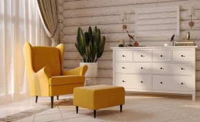 Пуф Киркас жёлто-оранжевый, ткань рогожка в Тарко-Сале - tarko-sale.mebel24.online | фото 3