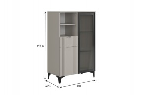 РИЧ Комод 2 со стеклом в Тарко-Сале - tarko-sale.mebel24.online | фото 2