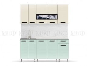 РИО-2 ЛДСП Кухонный гарнитур 1,8 м (Бежевый/Мята) в Тарко-Сале - tarko-sale.mebel24.online | фото
