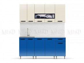 РИО-2 ЛДСП Кухонный гарнитур 1,8 м (Бежевый/Синий) в Тарко-Сале - tarko-sale.mebel24.online | фото