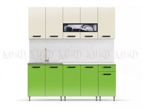 РИО-2 ЛДСП Кухонный гарнитур 2,0 м (Бежевый/Олива) в Тарко-Сале - tarko-sale.mebel24.online | фото