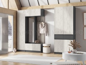 РОДЖИНА Прихожая (модульная) графит/дуб крафт белый в Тарко-Сале - tarko-sale.mebel24.online | фото