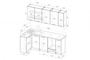 ШЕЛЛИ Кухонный гарнитур Прайм 400 (1100*2000 мм) в Тарко-Сале - tarko-sale.mebel24.online | фото 2