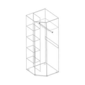 Шкаф 1-ств. угловой "Лео" в Тарко-Сале - tarko-sale.mebel24.online | фото 3