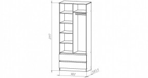 НИЦЦА-1 Шкаф 2-х дверный (НЦ.01) в Тарко-Сале - tarko-sale.mebel24.online | фото 2