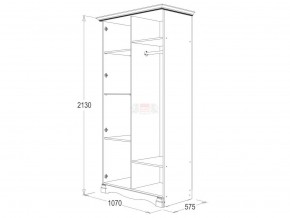 Шкаф 2-х дверный Ольга-1Н для одежды и белья в Тарко-Сале - tarko-sale.mebel24.online | фото 2