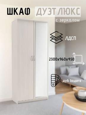 Шкаф 2-х створчатый Дуэт Люкс с зеркалом в Тарко-Сале - tarko-sale.mebel24.online | фото 5