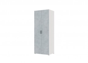 Шкаф 2-х створчатый VICTOR (Белый/Бетон) в Тарко-Сале - tarko-sale.mebel24.online | фото
