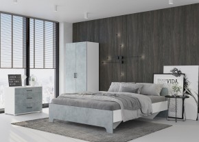 Шкаф 2-х створчатый VICTOR (Белый/Бетон) в Тарко-Сале - tarko-sale.mebel24.online | фото 3
