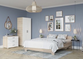 Шкаф 2-х створчатый VICTOR (Сонома/Белый) в Тарко-Сале - tarko-sale.mebel24.online | фото 3