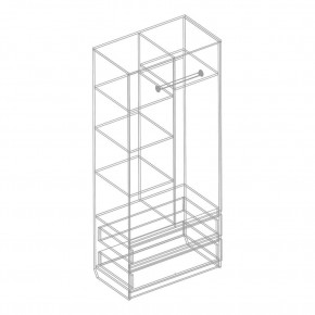 Шкаф 2-ств. с 2 ящиками "Бьянко" в Тарко-Сале - tarko-sale.mebel24.online | фото 5