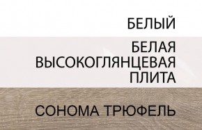 Шкаф 2D/TYP 20A, LINATE ,цвет белый/сонома трюфель в Тарко-Сале - tarko-sale.mebel24.online | фото 4