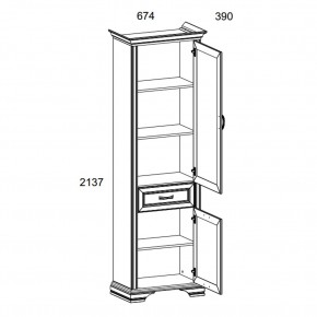 Шкаф 2D1S, MONAKO, цвет Сосна винтаж/дуб анкона в Тарко-Сале - tarko-sale.mebel24.online | фото 3