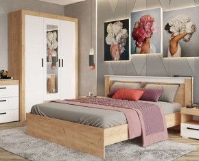 Шкаф 3-х створчатый Адель дуб крафт золотой/белый в Тарко-Сале - tarko-sale.mebel24.online | фото 3