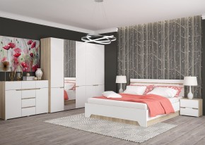 Шкаф 3-х створчатый АНТАЛИЯ (Сонома/Белый софт) в Тарко-Сале - tarko-sale.mebel24.online | фото 3