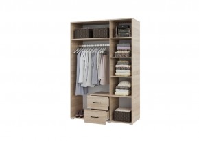 Шкаф 3-х створчатый с ящиками VICTOR (Сонома-Белый) в Тарко-Сале - tarko-sale.mebel24.online | фото 2