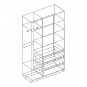 Шкаф 3-ств. с 3 ящиками "Бьянко" в Тарко-Сале - tarko-sale.mebel24.online | фото 5