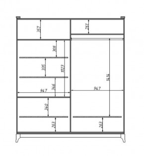 Шкаф для одежды Сабрина (ММ-302-01/04) с зеркалами в Тарко-Сале - tarko-sale.mebel24.online | фото 2