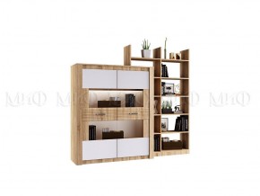 ТЕРРА Шкаф для посуды (Белый глянец/дуб сонома) в Тарко-Сале - tarko-sale.mebel24.online | фото