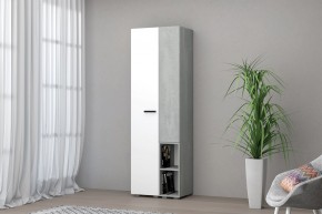 Шкаф Эльза (Бетонный Камень/Белый) в Тарко-Сале - tarko-sale.mebel24.online | фото 1