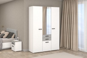 Шкаф Ева (Белый текстурный/Бетонный камень) в Тарко-Сале - tarko-sale.mebel24.online | фото