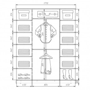 Шкаф-купе ХИТ 22-4-18/2-888 (420) в Тарко-Сале - tarko-sale.mebel24.online | фото 2