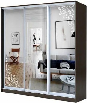 Шкаф-купе ХИТ 22-4-20/2-656 ОРНАМЕНТ в Тарко-Сале - tarko-sale.mebel24.online | фото