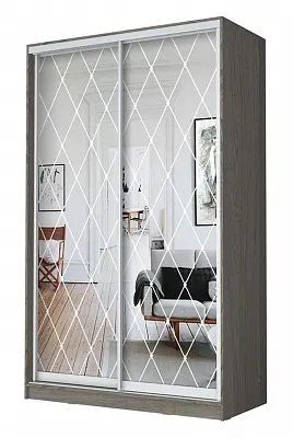 Шкаф-купе ХИТ 24-4-12/2-66 РОМБ БОЛЬШОЙ в Тарко-Сале - tarko-sale.mebel24.online | фото