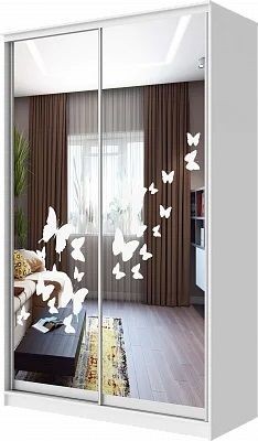 Шкаф-купе ХИТ 24-4-14-66 БАБОЧКИ в Тарко-Сале - tarko-sale.mebel24.online | фото