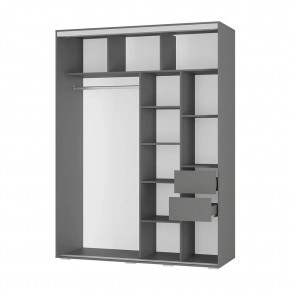 Шкаф-купе Крафт-6 1.6 м ШКК-06 (графит) в Тарко-Сале - tarko-sale.mebel24.online | фото 2