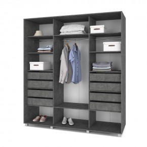 МАРТИН Шкаф-купе Камень темный (2400*600) М641 в Тарко-Сале - tarko-sale.mebel24.online | фото 4