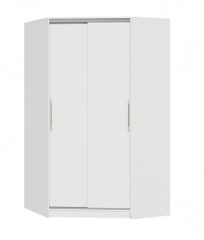 Шкаф-купе Угловой №1 (Белый текстурный) в Тарко-Сале - tarko-sale.mebel24.online | фото 2
